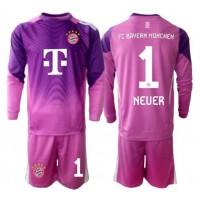 Bayern Munich Manuel Neuer #1 Målmand Tredje sæt Børn 2025-26 Langærmet (+ Korte bukser)